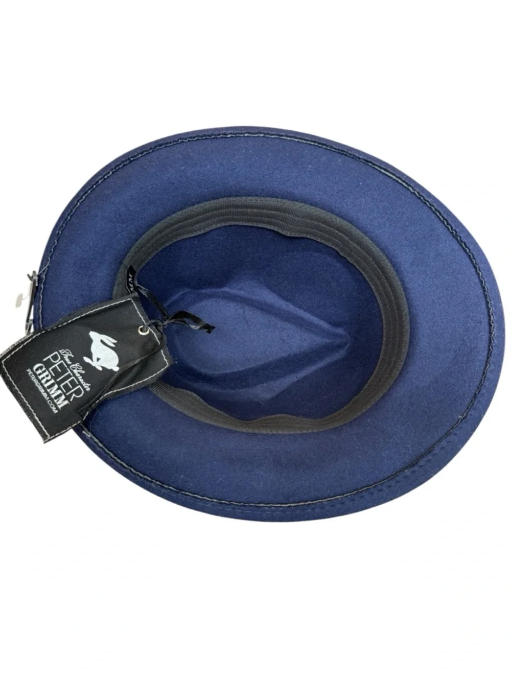 NEW Peter Grimm Collection Navy Wool Felt Fedora Hat Western Boho Ranch Style